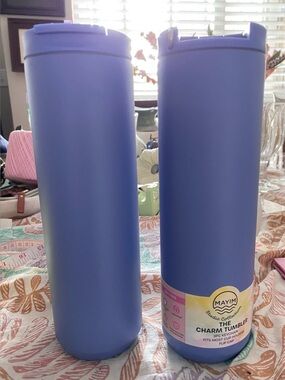 The Charm Tumbler by MAYIM Studio Collection. 2 NWT. Flip Top, 17 oz. Periwinkle